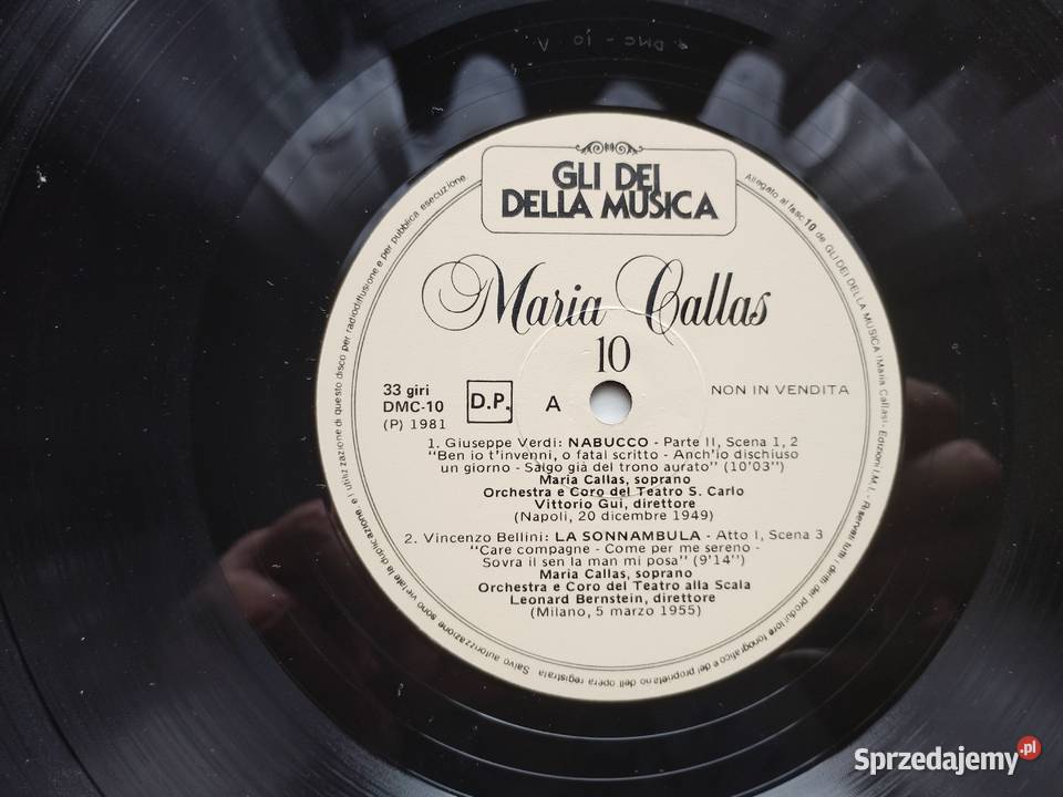 Maria Callas album winylowy live Wronki