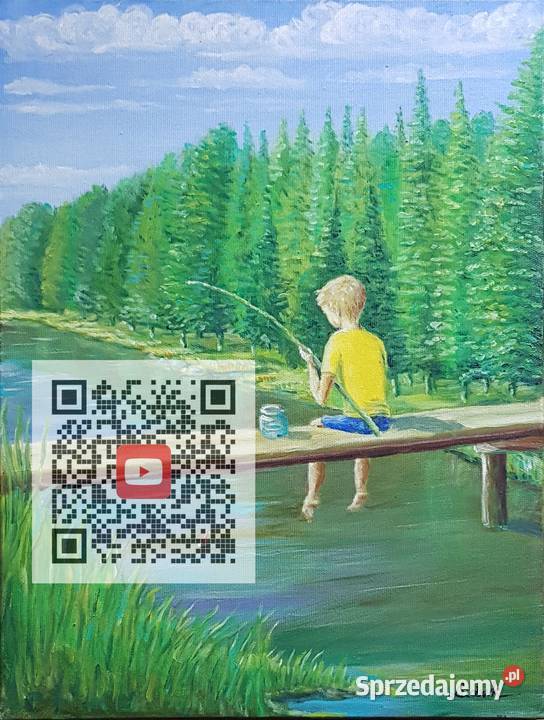 LITTLE FISHING 30 x 40 olej na płótnie 2015