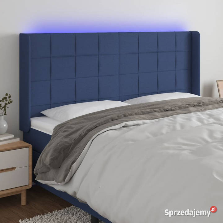 Zagłówek do łóżka z LED niebieski 203x16x118128 Warszawa