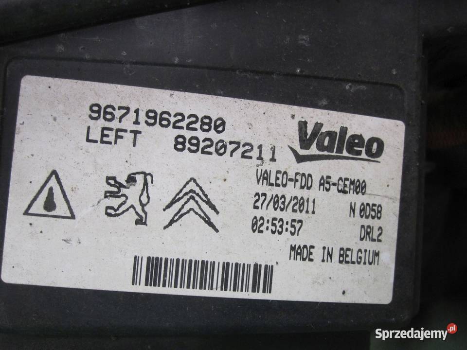 CITROEN DS3 11r lampa do jazdy dziennej lewa LED Kielce