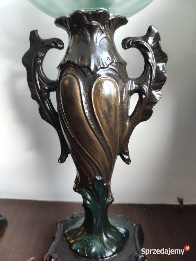 Para identycznych francuskich lamp naftowych XIX Kraków sprzedam