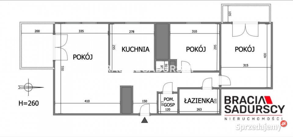Mieszkanie 65m2 Kraków Borkowska