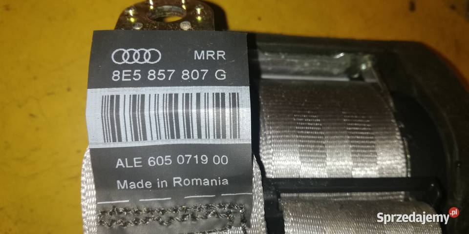 pas bezpieczeństwa tył 8E5857807G805D Audi A4 B6 osobowe Piotrków Trybunalski