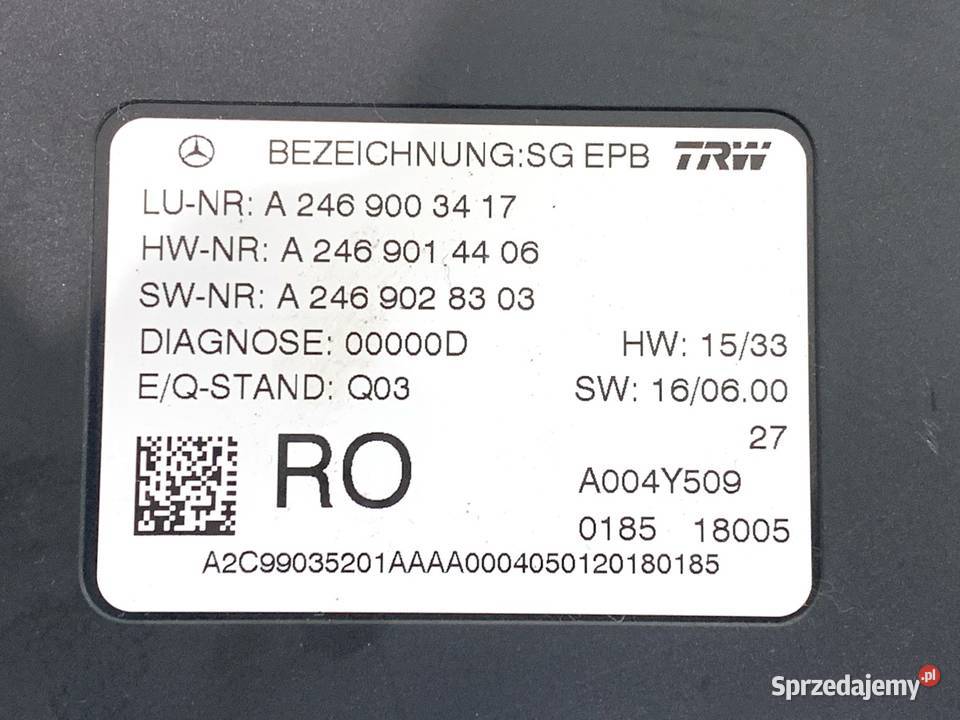 MODUŁ HAMULCA RĘCZNEGO MERCEDES GLE 2469003417