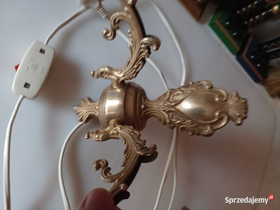 Kinkiet mosiężny z wyłącznikiem Poznań