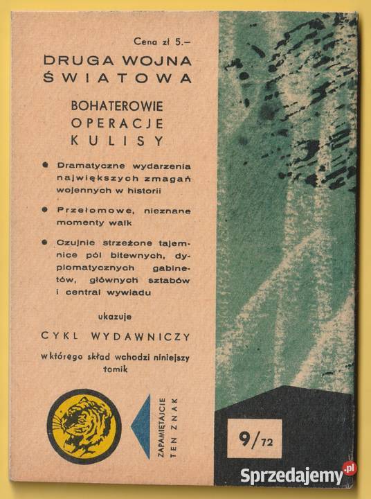 ŻÓŁTY TYGRYS OSTATNI SZWADRON 1972 Pozostałe Łódź