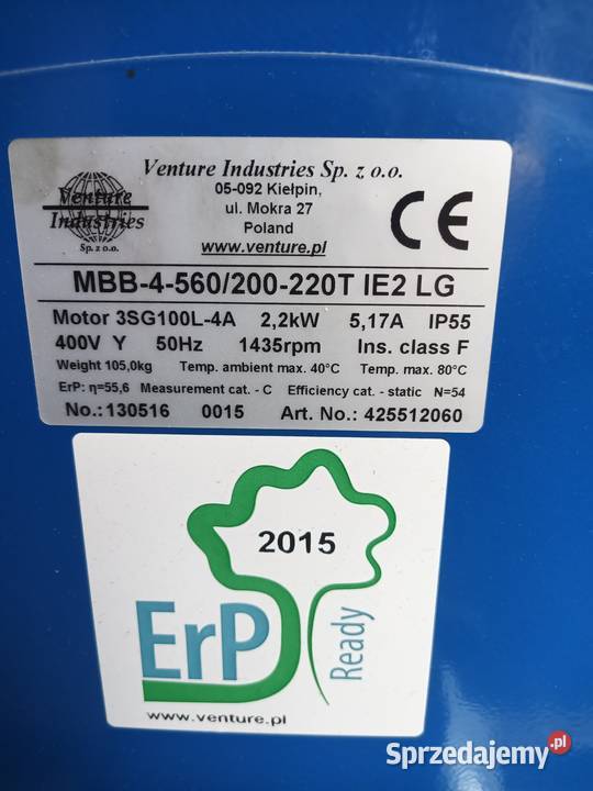 Wentylator przemysłowy promieniowy wyciagowy Pozostałe wielkopolskie Mosina