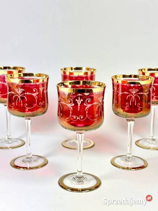 Zestaw sześciu czechosłowackich szklanych mazowieckie Warszawa