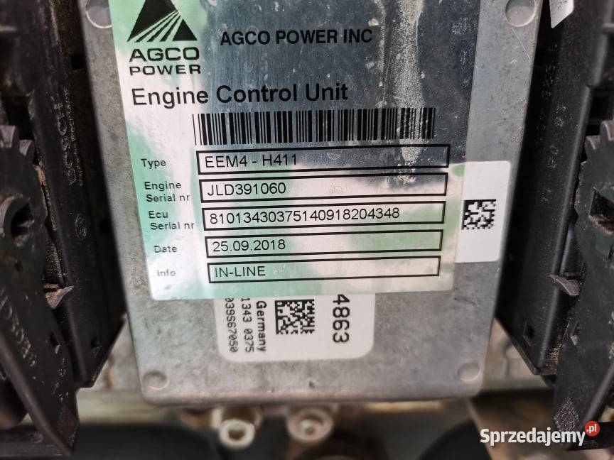 Silnik Massey Ferguson 6714 Agco Power 49 AWF wielkopolskie Wilkowo