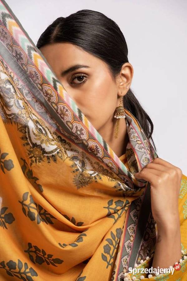 Dupatta wielka chusta bawełniana etno