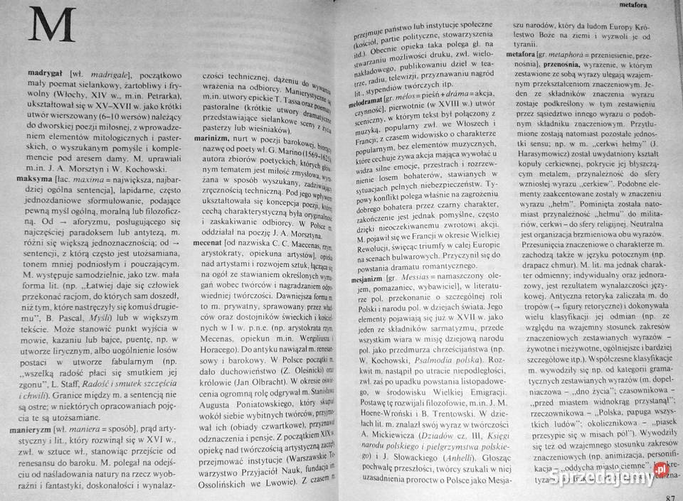 Terminy literackie Stanisław Jaworski Chełm sprzedam