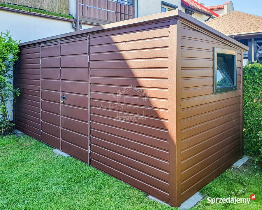 Schowek Domek Ogrodowy 55x2m Okno Ciemny Brąz Inowrocław