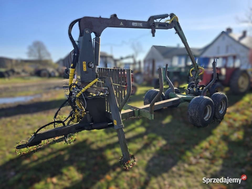 Przyczepa leśna KALLEFALL 15 Sweden z żurawiem i Litwinki sprzedam