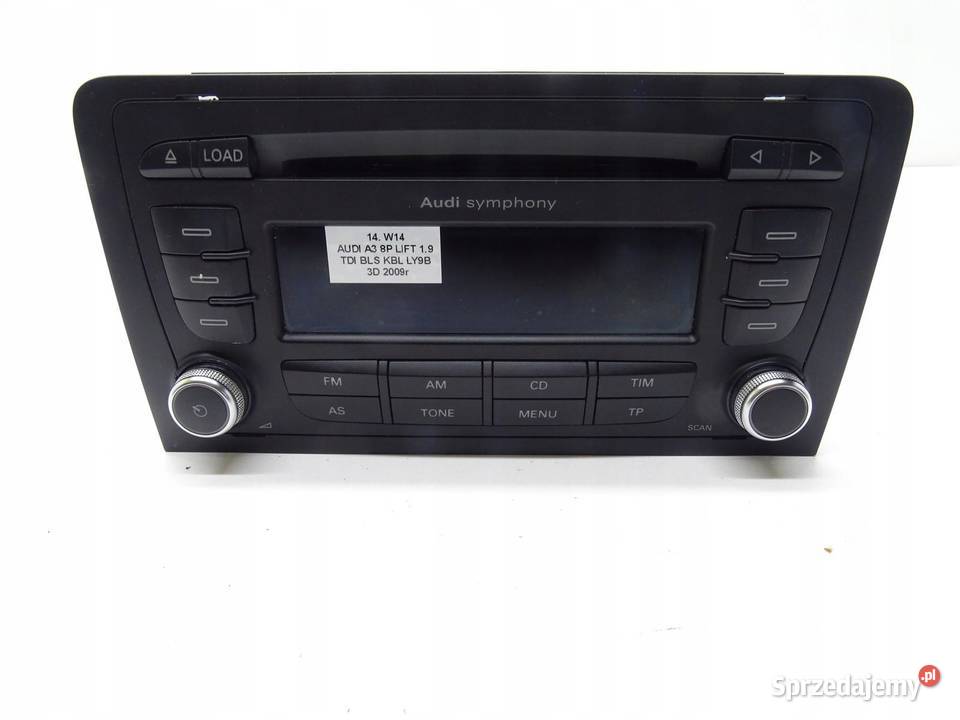 RADIO CD RADIOODTWARZACZ SYMPHONY AUDI A3 S3 8P