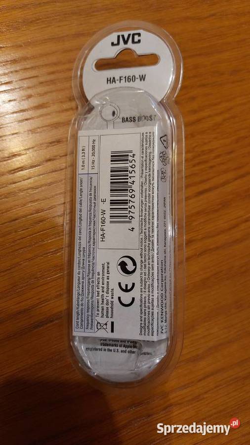 Słuchawki douszne JVC HAF160W pomorskie Kartuzy