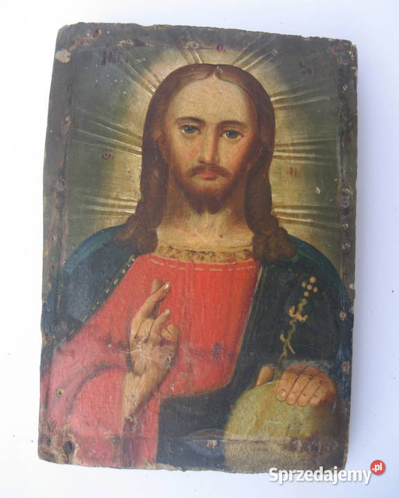 Stara Ikona Pantokrator Oryginal Warszawa