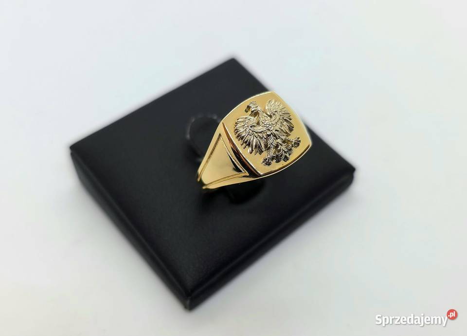 Nowy złoty sygnet z orłem próby 585 610g Rozmiar Elbląg sprzedam