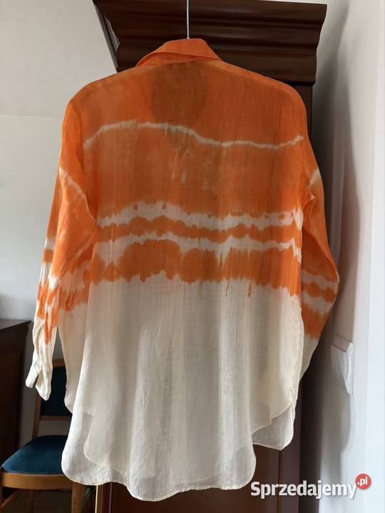 Koszula damska XS pomarańczowa Massimo Dutti len Bluzki i koszule Częstochowa