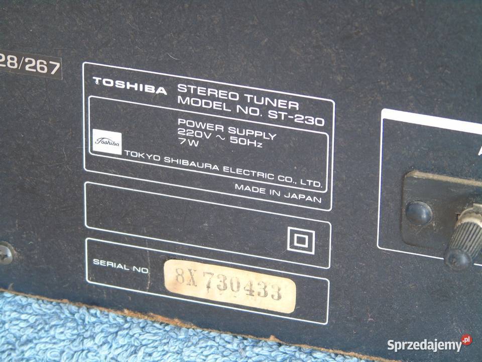 Tuner radiowy Toshiba ST230 sprawny Vintage Jasło