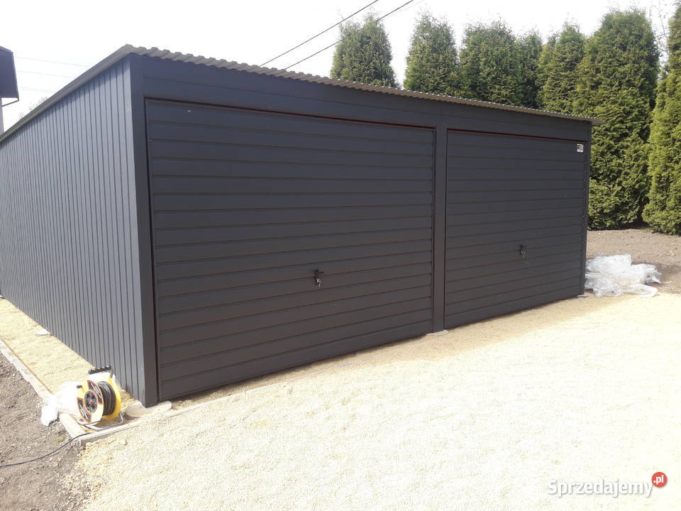 D68 Garaż Blaszany BIAŁY Garaże Blaszane Blaszak samodzielny Sprzedaż Grajewo