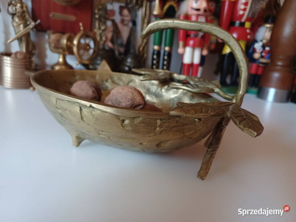 Mosiężna patera orzesznica Kolekcja Poznań