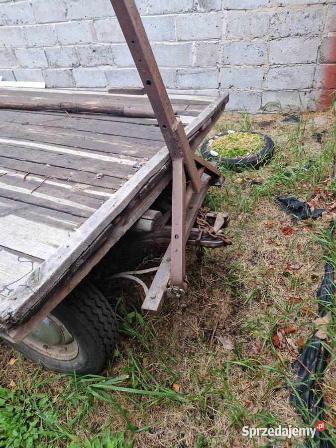 wóz do ciągnika traktora platforma płaski nieuszkodzony Dawidy Bankowe