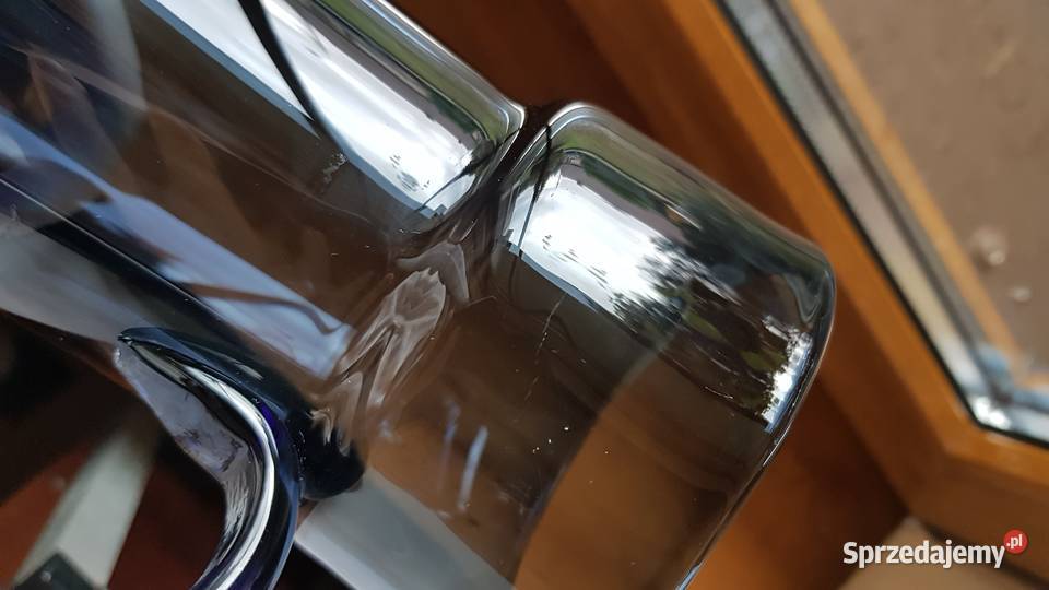 Stary szklany dzban dzbanek kolorowe szkło