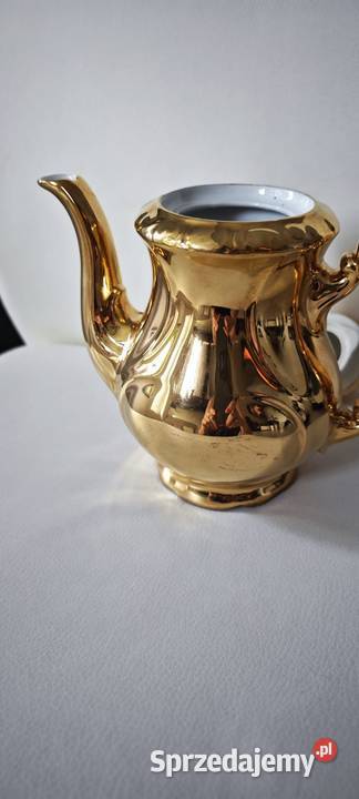 Złoty porcelanowy serwis do kawy KHM Bawaria Legnica