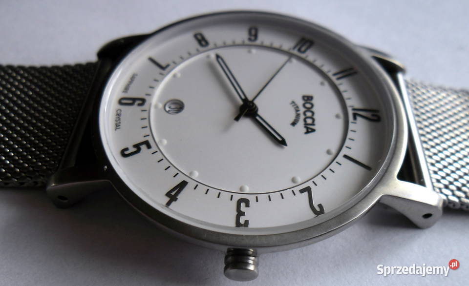 Boccia zegarek kwarcowy wykonany z tytanu kujawsko-pomorskie Osie