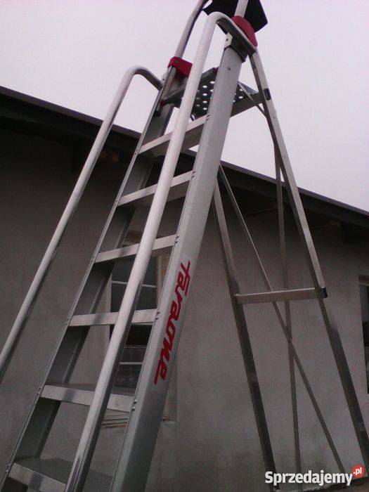 Drabina magazynowa przejezdna aluminiowa Faraone Olimpin