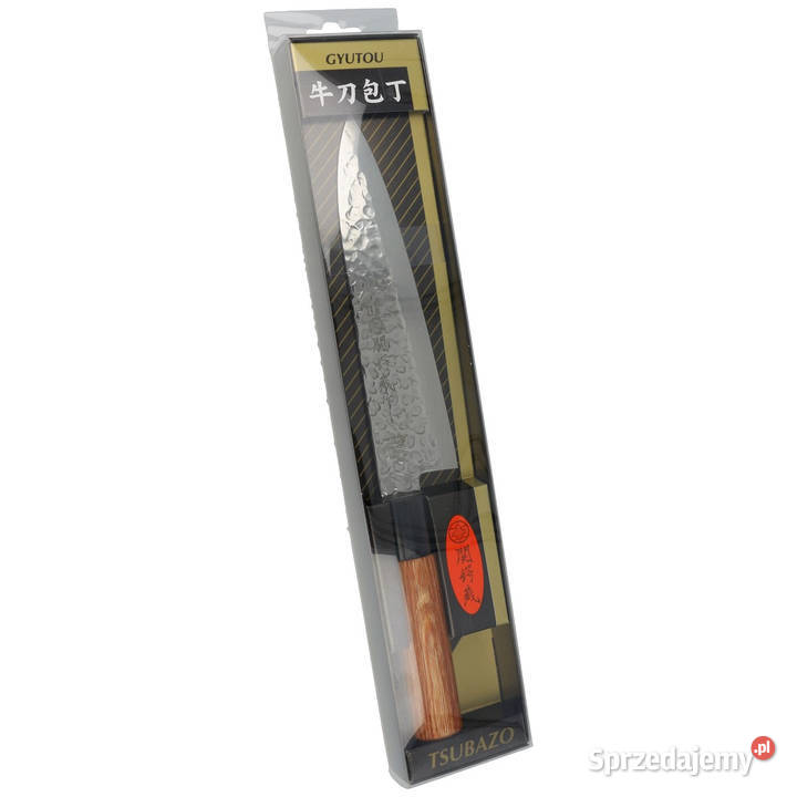 Nóż Tsubazo Gyuto Pakka Wood Tsuchime Daido 1K6 Warszawa