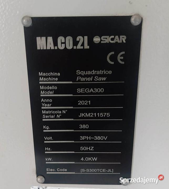 Piła formatowa SICAR Sega 300 Bukowina Tatrzańska