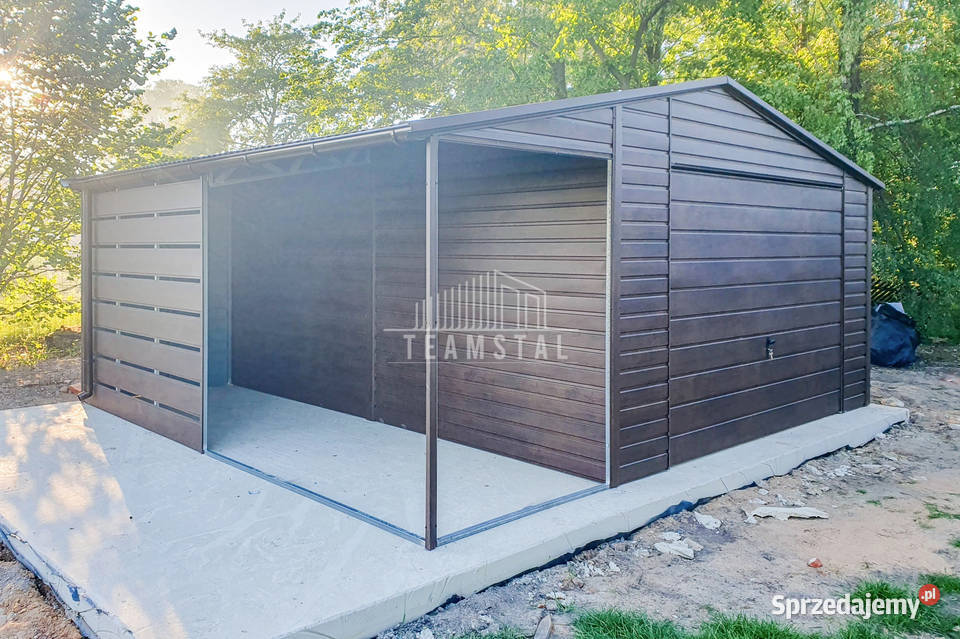 Garaż Blaszany 45x6m Wiata 2m Brama Uchylna Okno 502zł/m2 Siedlce