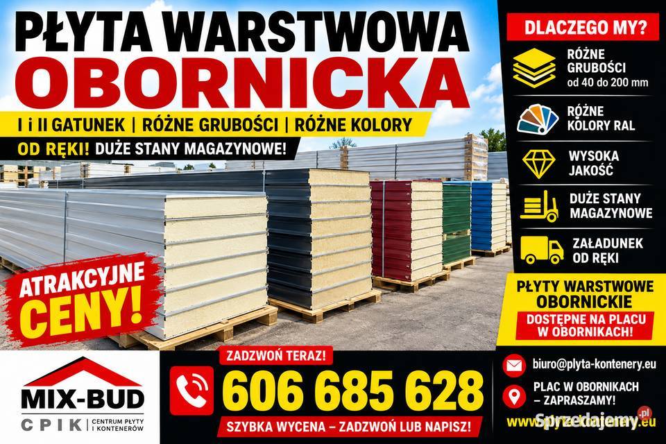 Płyta warstwowa obornicka I GAT PIR S 100 mm Oborniki