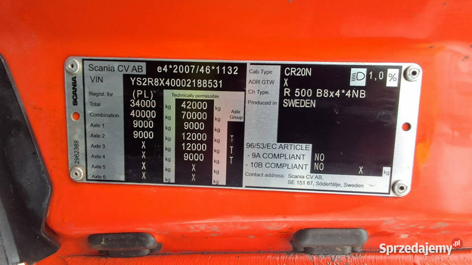 Scania r 500 Komorniki