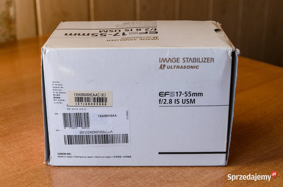 PUDEŁKO na obiektyw Canon EFS 1755mm F28 IS USM Stara Wieś