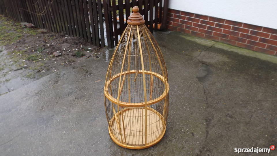 Stara duża klatka ptaków Papugi