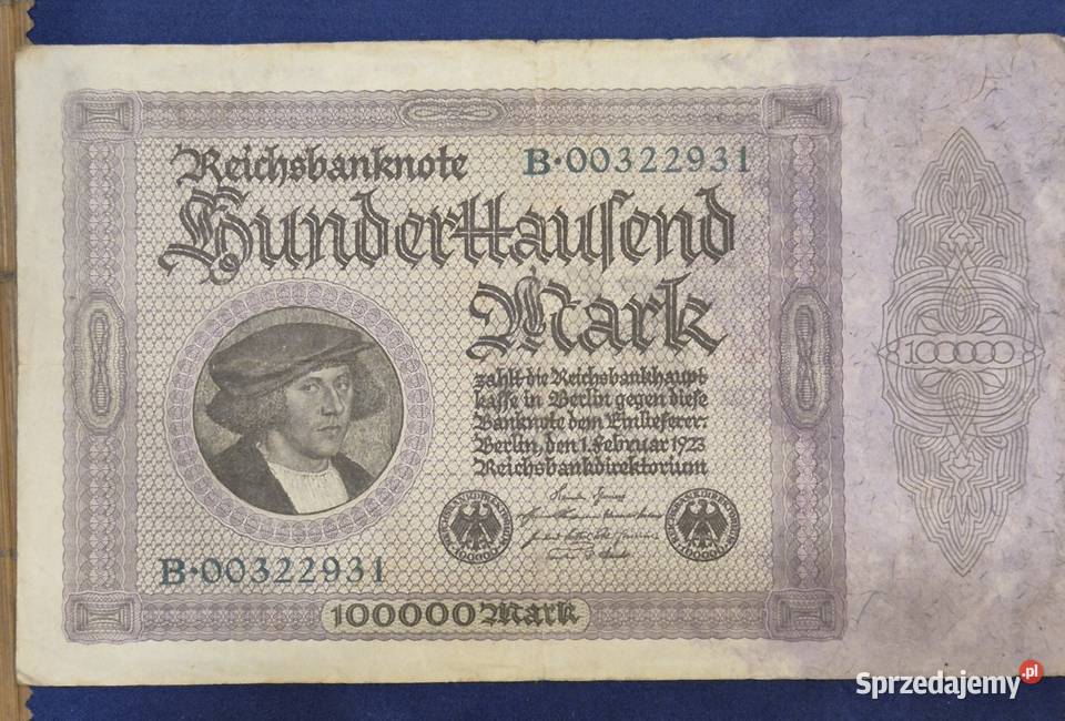 Niemcy banknot 100000 marek 1923 Numizmatyka