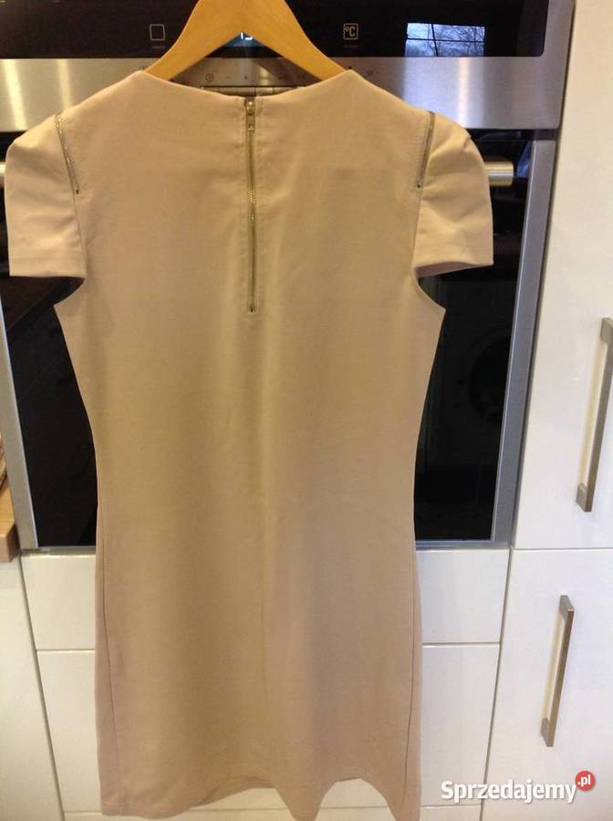 Beżowa Sukienka mini damska DROLE de COPINE S lubuskie Nowa Sól