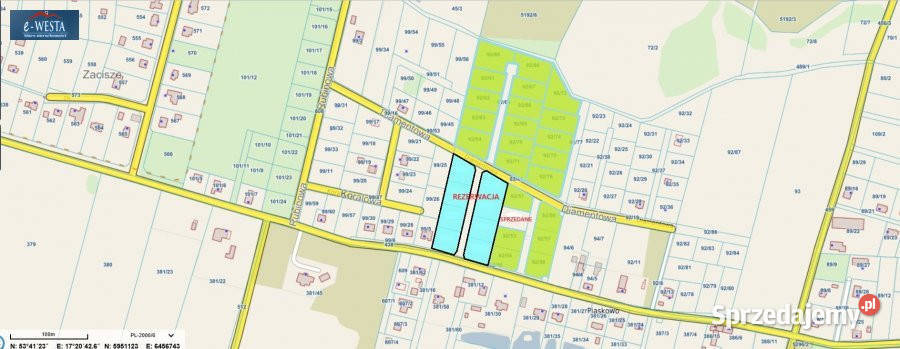 Działka Piaskowo 1001m2 120zł/m2 pomorskie