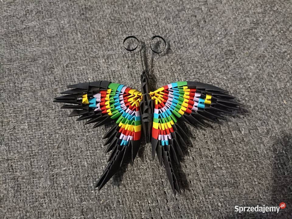 Motyl Kolorowy Origami Modułowe 3D pomorskie Kwidzyn