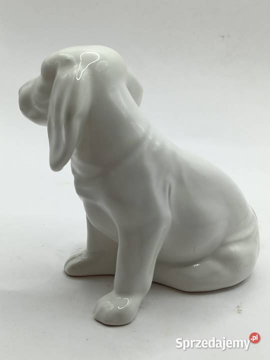 Figurka pies biała porcelana VINTAGE PEREIRAS Zamość