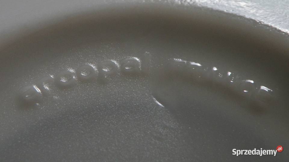 Spodki szklane Arcopal France białe 5 sztuk
