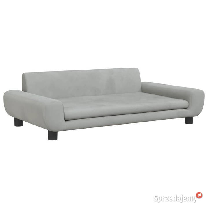 Sofa dzieci jasnoszara 100x54x33 aksamit Meble Warszawa sprzedam