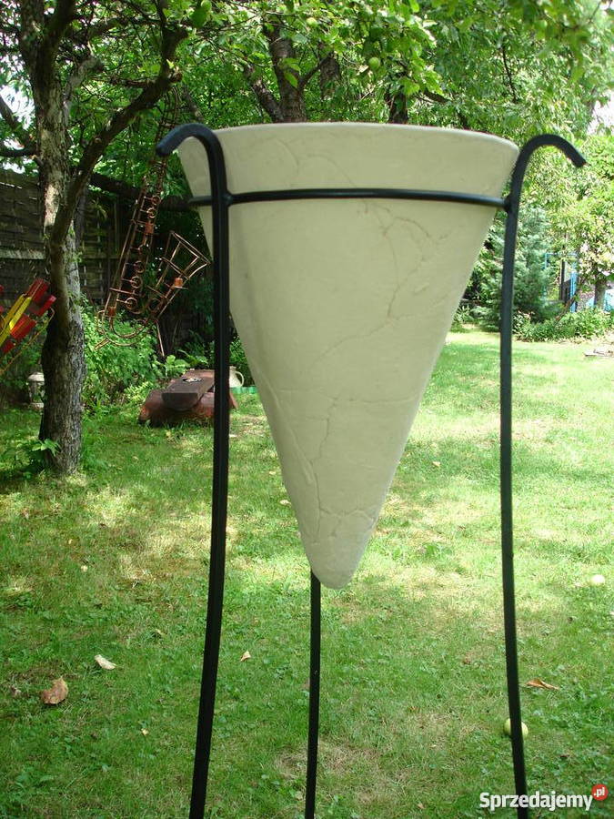 Donica ceramiczna mrozoodporna w stojaku 90 Jelenia Góra