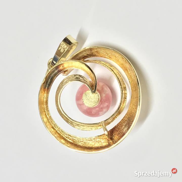 Złoty WISIOREK zawieszka 585 14K cudowny KAMIEŃ złote Warszawa