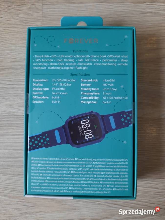 Smartwatch Forever Find Me 2 KW210 niebieski GPS lubelskie