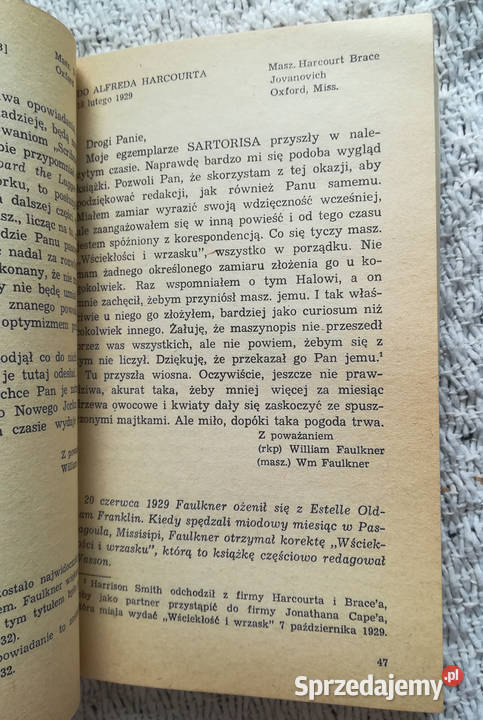 Listy William Faulkner Białystok
