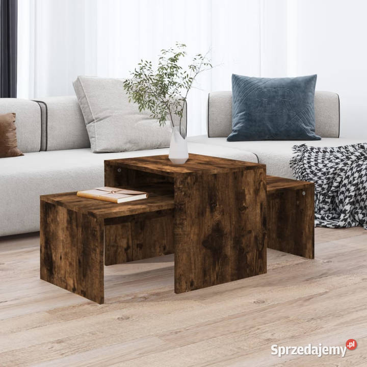 Stolik kawowy przydymiony dąb 100x48x40 WM815546 Warszawa