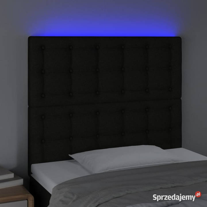 Zagłówek do łóżka z LED czarny 100x5x118128 Warszawa